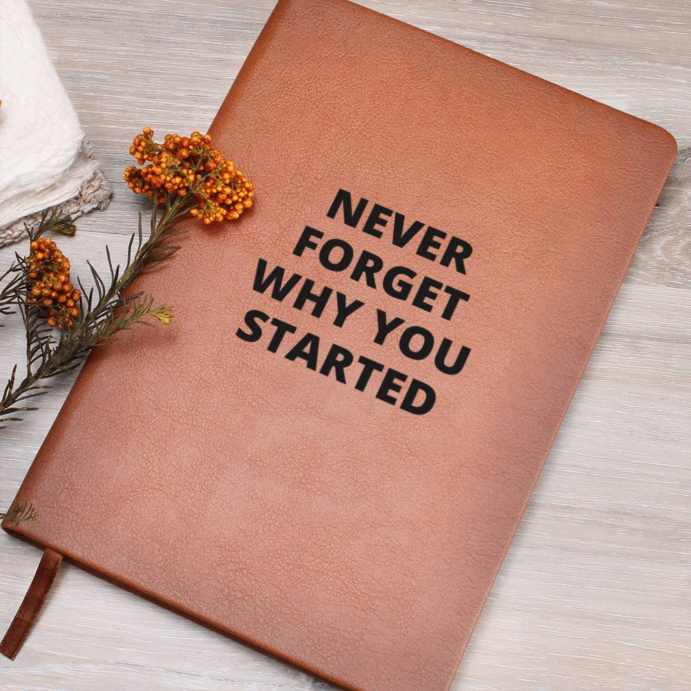 Never Forget Why You Started Font Daily Journal Agenda Notes Productivity 23