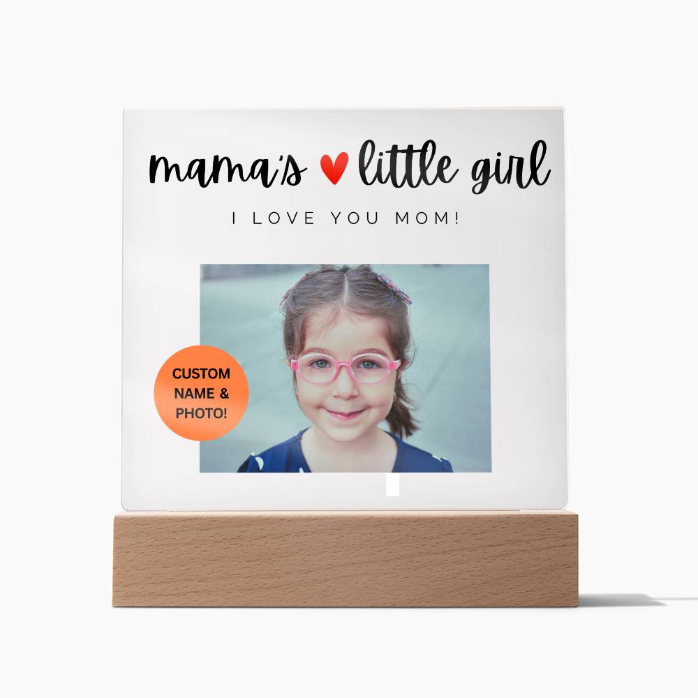24 Acrylic Square Plaque Mamas little girl