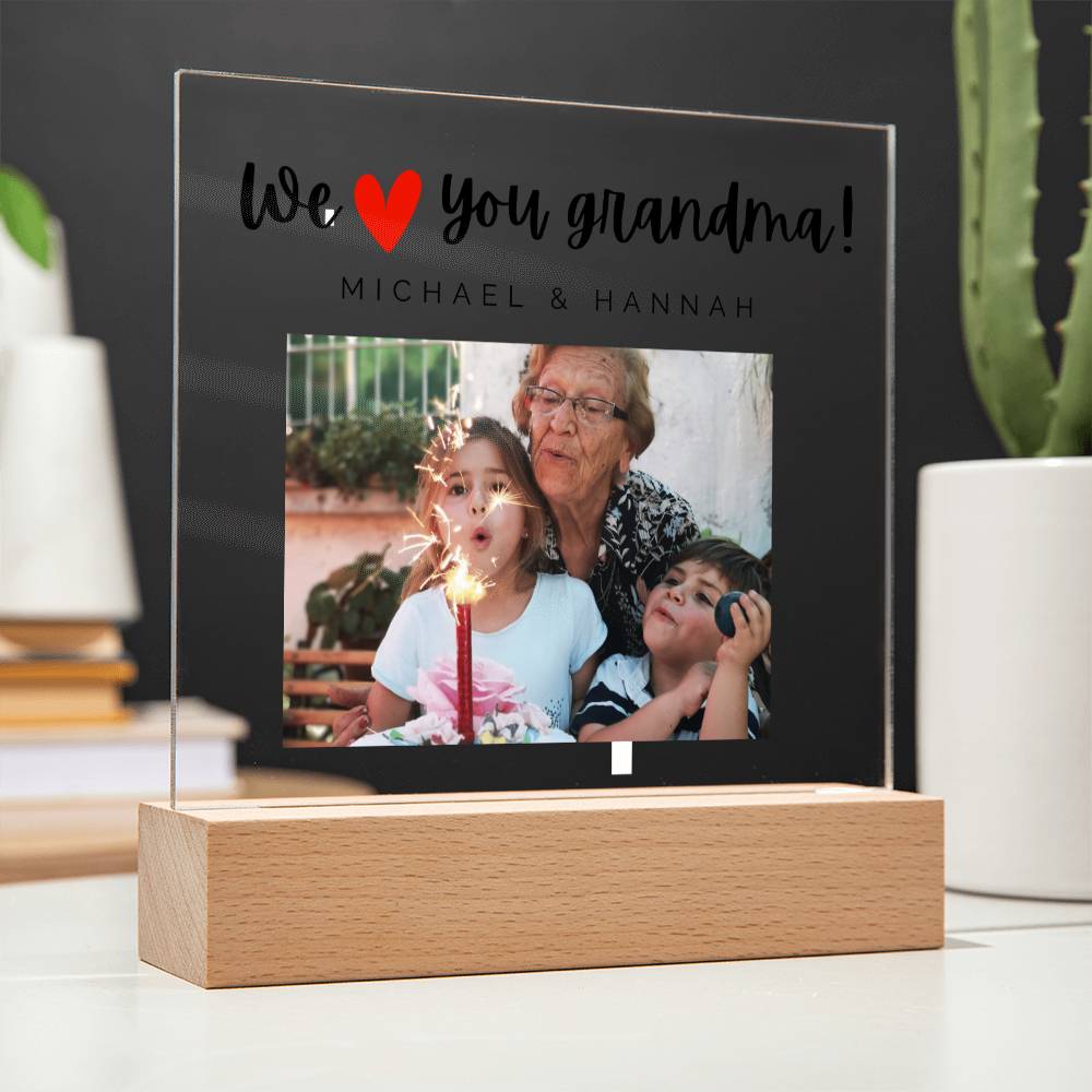 31 Acrylic Square Plaque we love you grandma